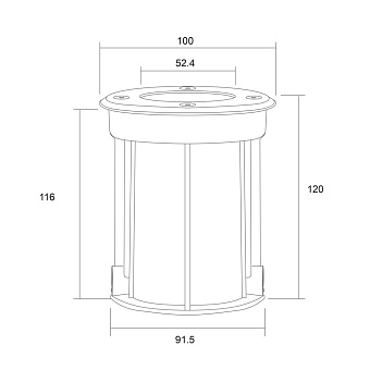 Светильник точечный встраиваемый Maytoni Tubo O043DL-01S 35Вт GU10