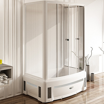 Угловое ограждение RADOMIR Диана 1-03-6-0-0-0140 218х95см стекло прозрачное