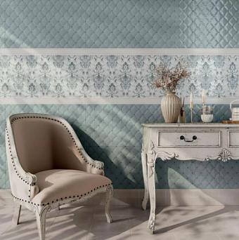 Бордюр KERAMA MARAZZI Браганса BLE021 голубой матовый 5,5х25см 0,014кв.м.