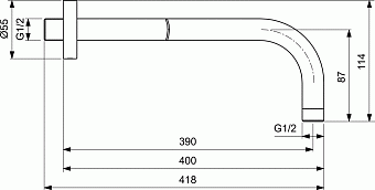 Держатель для верхнего душа IDEAL STANDARD B9445GN