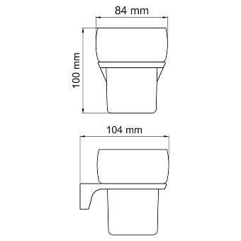 Стакан в ванную WASSERKRAFT Elbe K-7200 K-7228 чёрный