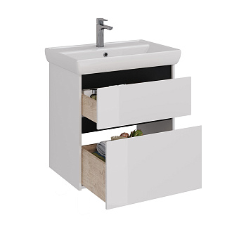 Тумба под раковину напольная LEMARK Combi LM03C70T-black 44х64,4х65см