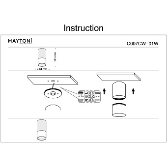 Светильник точечный накладной Maytoni Pauline C007CW-01W 10Вт GU10