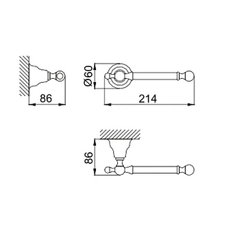 Держатель туалетной бумаги Cisal Arcana AR09040021 хром