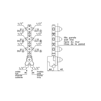 Внутренняя часть смесителя STELLA Sirius UN060050000