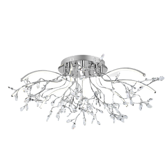 Люстра хрустальная Eurosvet Claudia 90036/8 хром 60Вт 8 лампочек LED