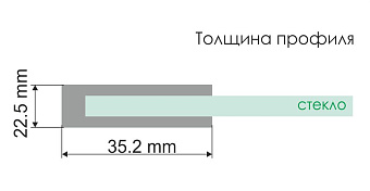 Стеклянная шторка на ванну WASSERKRAFT Main 41S02-100 LM 140х100см