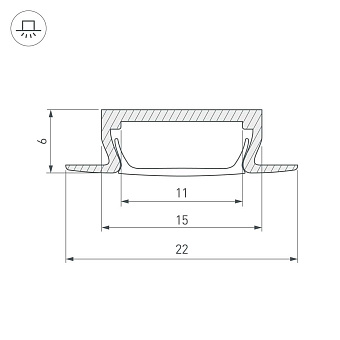 Профиль для светодиодной ленты Arlight 040719 3000мм серебро