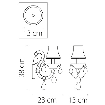 Бра Lightstar Princia 726611 40Вт E14
