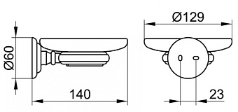 Мыльница Keuco Astor 2155019000 хром