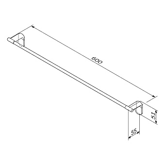 Полотенцедержатель AM-PM X-Joy A84346422 чёрный 60см