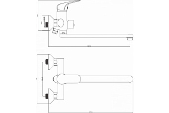 Смеситель для ванны Maxonor MN2277 хром