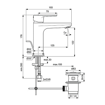 Набор смесителей IDEAL STANDARD Ceratherm BC984AA хром