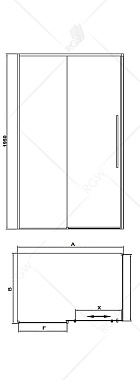 Угловое ограждение RGW Stilvoll 32324284-011 SV-42 195х80см стекло прозрачное