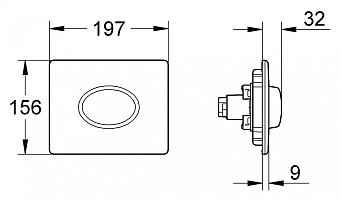 Панель смыва GROHE Skate Air 38565000 серый