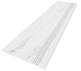Плитка для ступеней ESTIMA Supreme Steptrade/SM01_NS/30x120 белый 120х30см 0,36кв.м. матовая