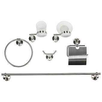 Набор аксессуаров для ванной MELANA 861 861-SET хром 6 предметов