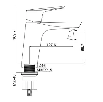 Смеситель для раковины Maxonor PL1073-8 белый
