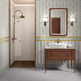 Бордюр KERAMA MARAZZI Борромео AD\C576\6403 голубой 25х7,7см 0,578кв.м.