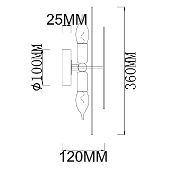 Бра WERTMARK PALMA WE520.02.711 80Вт E14