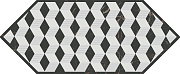 Декор KERAMA MARAZZI Келуш HGD\A483\35006 чёрно белый глянцевый 14х34см 0,048кв.м.