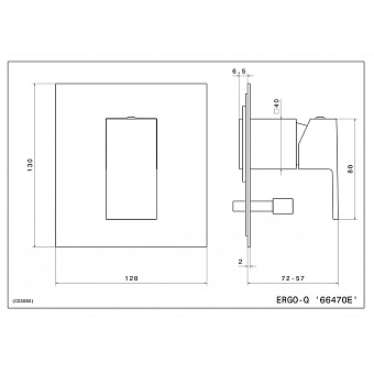 Внешняя часть смесителя KERAMA MARAZZI 66470EKM.21.018