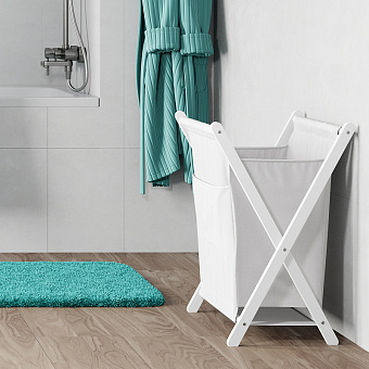 Корзина для белья WASSERKRAFT Nau WB-773-L белый 112л
