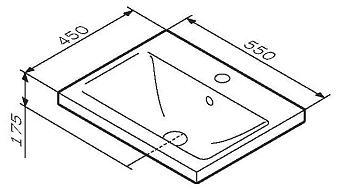 Раковина мебельная AM-PM X-Joy S M85AWCC0552WG 55х45см