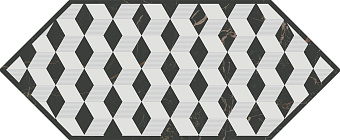 Декор KERAMA MARAZZI Келуш HGD\A483\35006 чёрно белый глянцевый 14х34см 0,048кв.м.