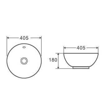 Раковина накладная D&K Matrix DT1390516 40,5х40,5см