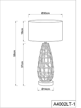 Настольная лампа Arte Lamp TAIYI A4002LT-1CC 40Вт E27