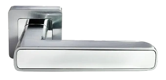 Дверная ручка нажимная MORELLI FLEX MH-44 SC/CP-S55 матовый хром/хром