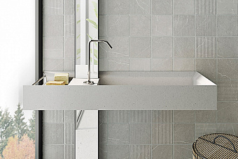 Матовый керамогранит WOW Gea 120290 Carved Grey 12,1х12,1см 0,542кв.м.
