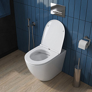 Унитаз приставной BelBagno SFERA-R BB2141CBR безободковый без сиденья