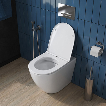 Унитаз приставной BelBagno SFERA-R BB2141CBR безободковый без сиденья