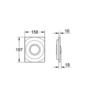 Панель смыва GROHE Surf 37069000 серый