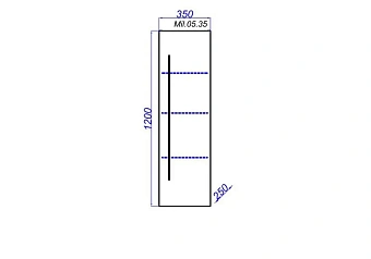 Пенал подвесной AQWELLA Milan Mil.05.35/W 25х35х120см белый