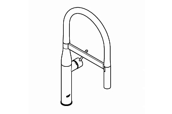 Смеситель для кухни GROHE Essence New 30294000 гибкий излив хром/белый