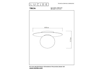 Светильник потолочный Lucide TRICIA 79187/01/30 15Вт E27
