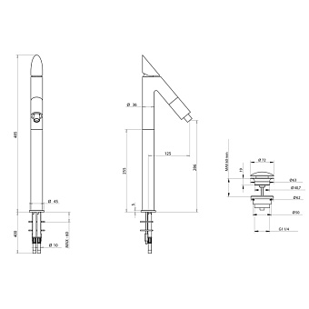 Смеситель для раковины Bongio Mini One 41532/25CR хром