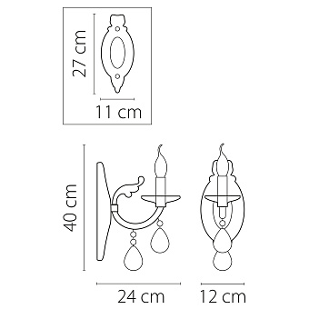 Бра Lightstar Stregaro 694612 60Вт E14