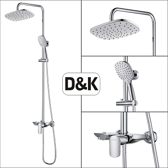 Душевая система D&K Venice.Baciano DA1033701B14 хром