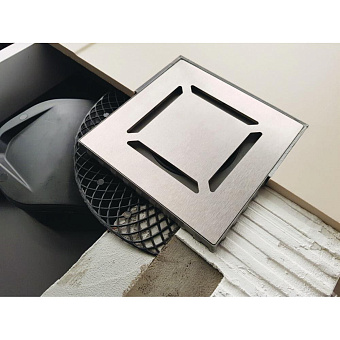 Душевой трап BERGES 090159 150х150 36,7х23,5см горизонтальный сток