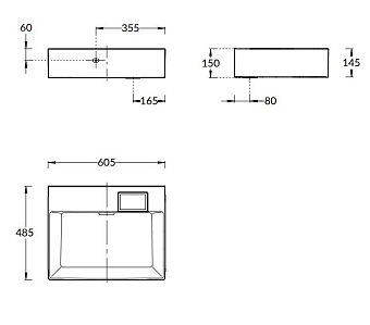 Раковина мебельная KERAMA MARAZZI Logica LO.wb.60.0 60,5х49см