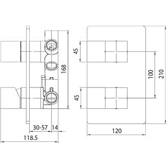 Смеситель для душа BOSSINI Cube Z00062.030 хром