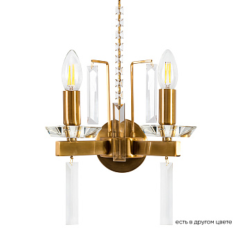 Бра CRYSTAL LUX MARRON MARRON AP2 BRASS 120Вт E14