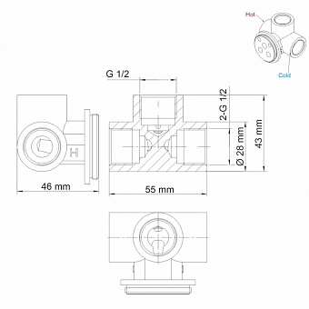 Смеситель для душа WASSERKRAFT Exter 1651 светлая бронза
