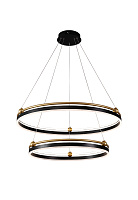 Люстра подвесная CRYSTAL LUX FERNANDO FERNANDO SP123W LED D600+800 BLACK/GOLD 123Вт 1 лампочек LED