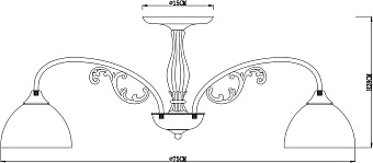 Люстра потолочная Arte Lamp SPICA A3037PL-8AB 40Вт 8 лампочек E27