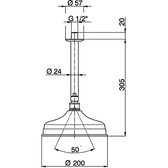 Верхний душ Cisal Shower DS01341124 золото